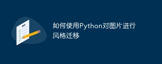 如何使用Python对图片进行风格迁移