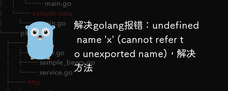解决golang报错：undefined name \'x\' (cannot refer to unexported name)，解决方法