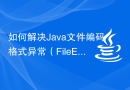 如何解决Java文件编码格式异常（FileEncodingException）