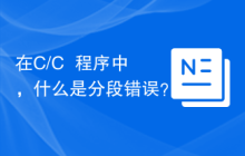 在C/C++程序中，什么是分段错误？