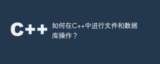 如何在c++中进行文件和数据库操作?