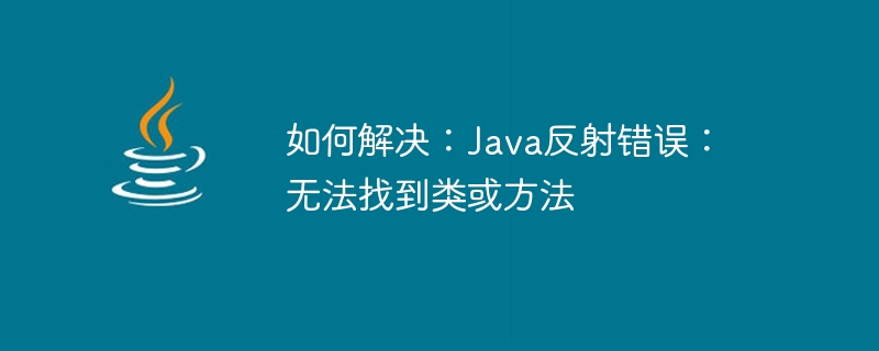 해결 방법: Java 리플렉션 오류: 클래스 또는 메서드를 찾을 수 없습니다.