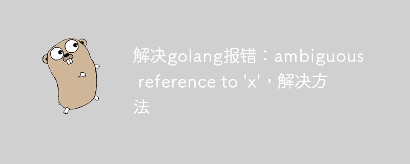 解决golang报错：ambiguous reference to \'x\'，解决方法
