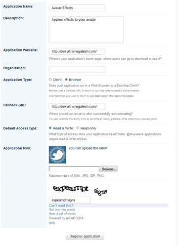 构建 Twitter OAuth 应用程序
