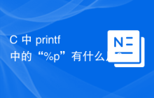 C 中 printf 中的“%p”有什么用？