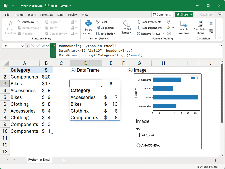 微软宣布在 Excel 中集成 Python 编程功能