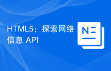 HTML5：探索网络信息 API