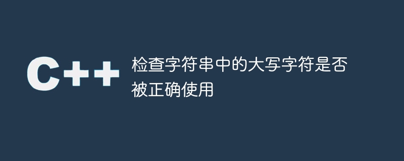 文字列内の大文字が正しく使用されているかどうかを確認する