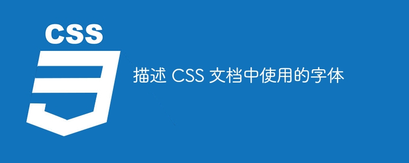 描述 CSS 文档中使用的字体