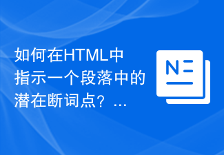 HTML의 단락에서 잠재적인 단어 분리 지점을 표시하는 방법은 무엇입니까?