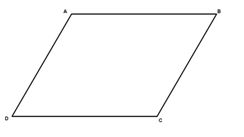 C 言語でプログラムを作成し、鏡面中空の平行四辺形を印刷する