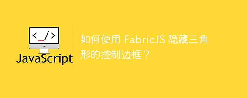 如何使用 FabricJS 隐藏三角形的控制边框？