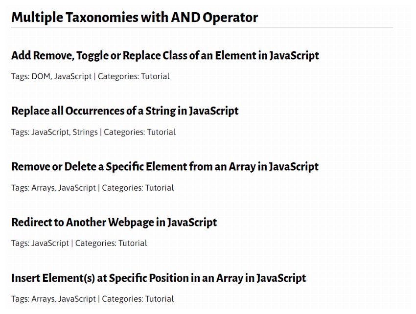 Filter taxonomies using WP_Query parameter