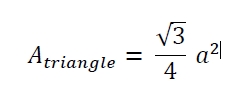 In the C program, calculate the area of ​​the inscribed circle of an equilateral triangle