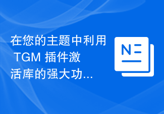 在您的主題中利用 TGM 外掛程式啟動庫的強大功能