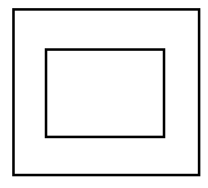 Schreiben Sie ein Programm in C-Sprache, das in Quadrate eingebettete Quadrate druckt