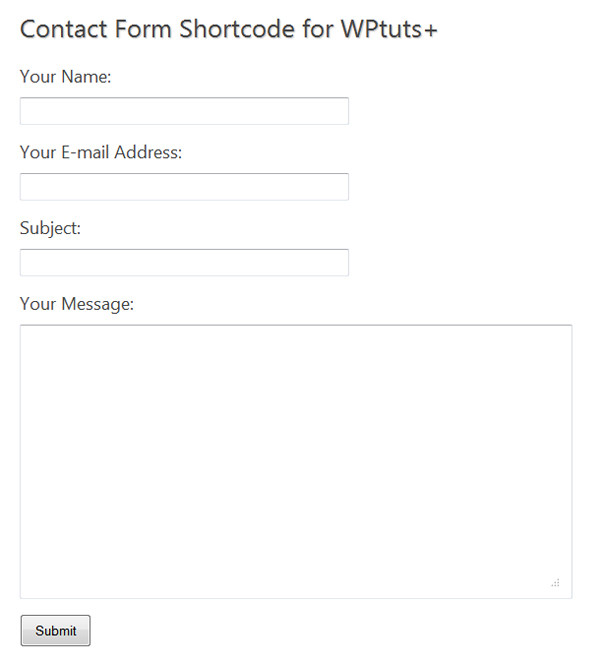 Simplify contact form creation with basic requirements