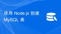Cipta jadual MySQL menggunakan Node.js