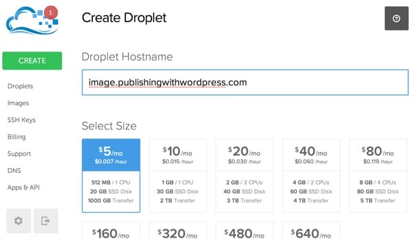 Digital Ocean 재판매를 위한 시장성 있는 애플리케이션 이미지 생성