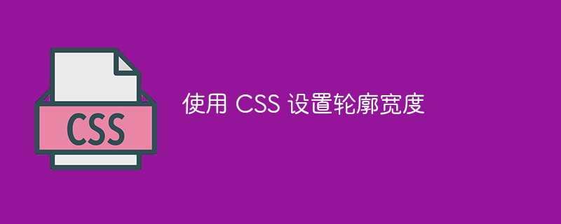 使用 CSS 设置轮廓宽度