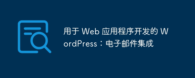 用于 Web 应用程序开发的 WordPress：电子邮件集成