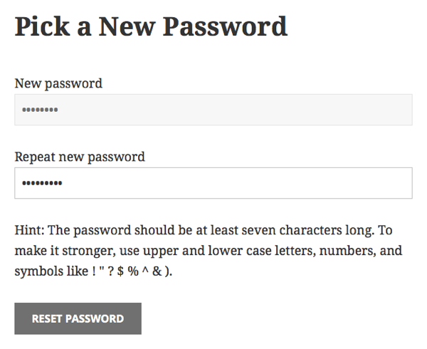 Building a Custom WordPress User Flow, Part Three: Password Reset