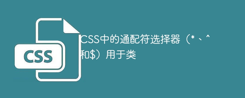 クラスの CSS のワイルドカード セレクター (*、^、$)