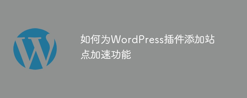 如何为WordPress插件添加站点加速功能