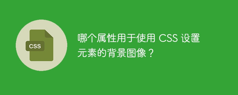 哪个属性用于使用 CSS 设置元素的背景图像？