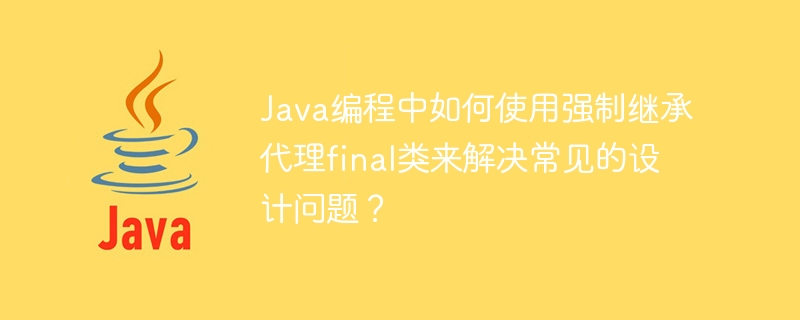 강제 상속 프록시 최종 클래스를 사용하여 Java 프로그래밍의 일반적인 설계 문제를 해결하는 방법은 무엇입니까?