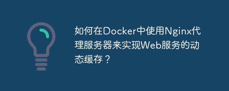 Wie verwende ich den Nginx-Proxyserver in Docker, um dynamisches Caching von Webdiensten zu implementieren?