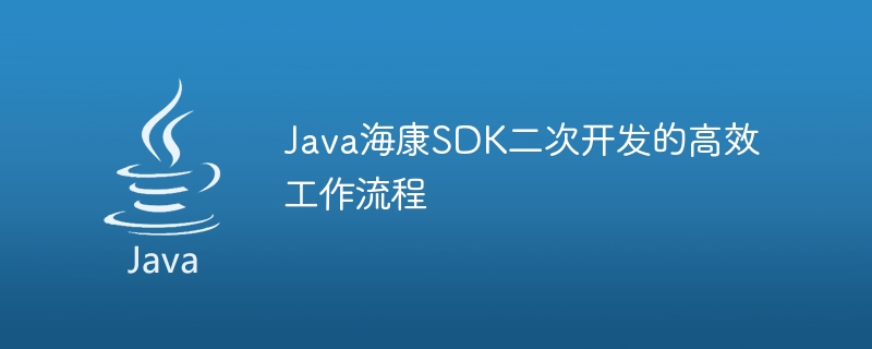 Java Hikvision SDK の二次開発のための効率的なワークフロー