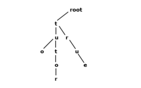 Print all possible nodes of a Trie built from the given list of strings