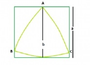 In C, the largest Reuleaux triangle inside a square