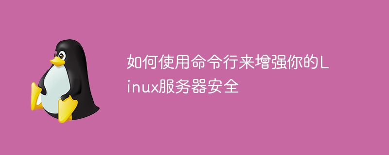 So verwenden Sie die Befehlszeile, um die Sicherheit Ihres Linux-Servers zu verbessern