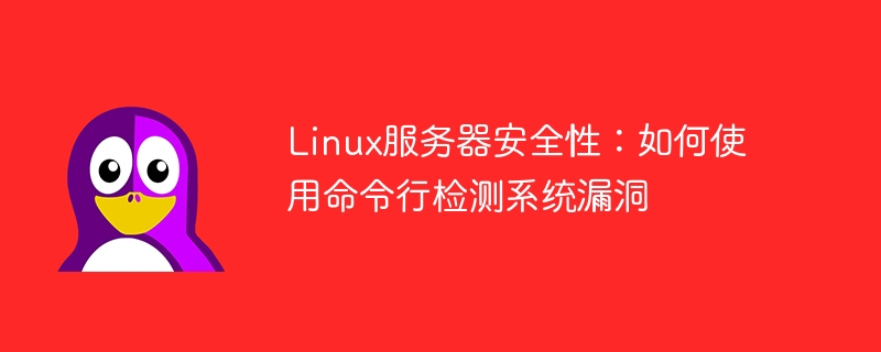 Sécurité du serveur Linux : comment utiliser la ligne de commande pour détecter les vulnérabilités du système