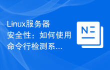 Linux服务器安全性:如何使用命令行检测系统漏洞
