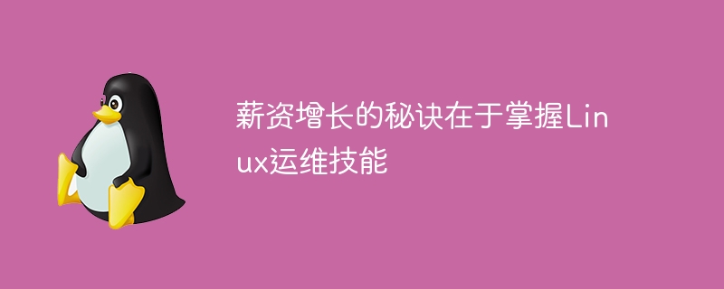 薪資成長的秘訣在於掌握Linux維運技能