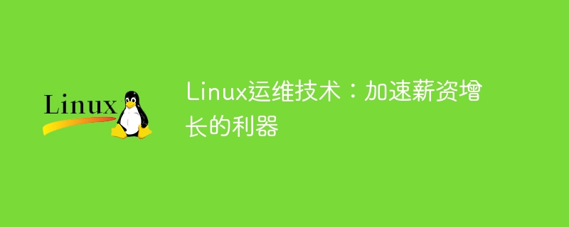 Linux-Betriebs- und Wartungstechnologie: ein leistungsstarkes Tool zur Beschleunigung des Gehaltswachstums