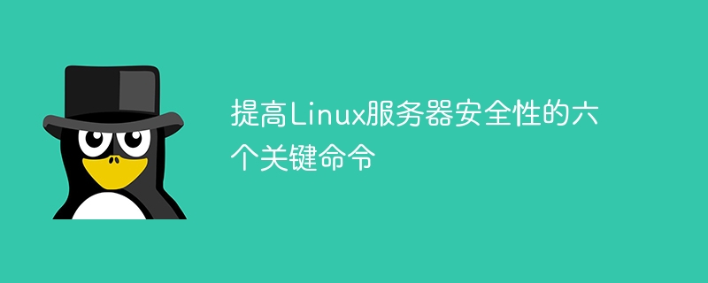 Sechs Schlüsselbefehle zur Verbesserung der Linux-Serversicherheit