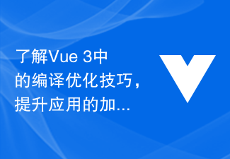 アプリケーションの読み込み速度を向上させるための Vue 3 のコンパイル最適化手法を理解する