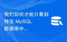我们如何才能只看到特定 MySQL 数据库中存储函数的列表？