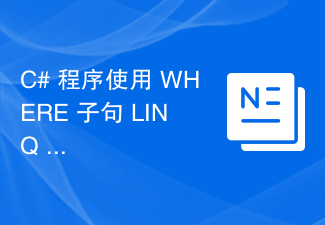 Program C# untuk mencari nombor maksimum dalam tatasusunan menggunakan klausa WHERE LINQ