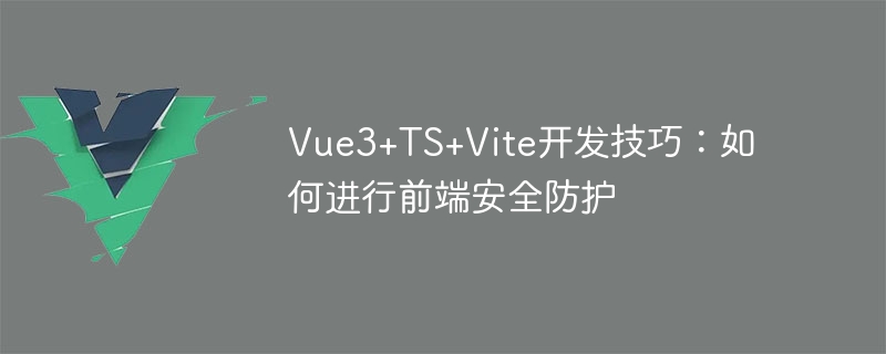 Vue3+TS+Vite 개발 기술: 프런트 엔드 보안 보호를 수행하는 방법