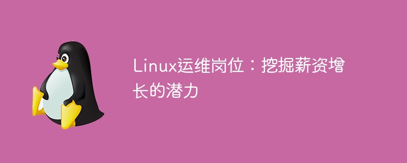 Pekerjaan operasi dan penyelenggaraan Linux: ketik potensi pertumbuhan gaji