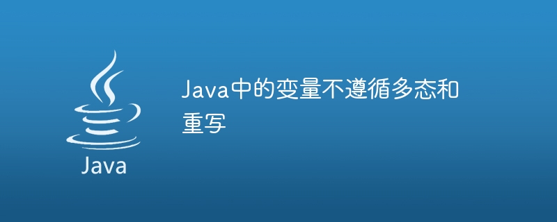 Java中的变量不遵循多态和重写