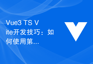 Vue3+TS+Vite 開発のヒント: サードパーティのプラグインとライブラリの使用方法