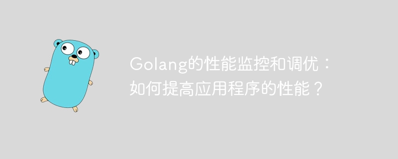 Leistungsüberwachung und -optimierung in Golang: Wie kann die Anwendungsleistung verbessert werden?