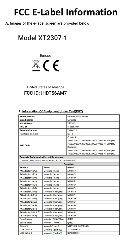 即将登场！Motorola Edge 40 Neo亮相 FCC 认证，支持5G与NFC功能