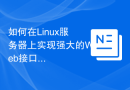 如何在Linux服务器上实现强大的Web接口安全性防护？